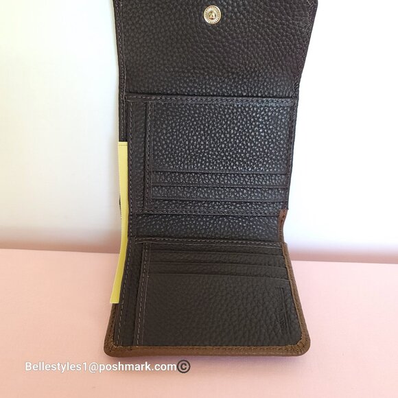 DOONEY & BOURKE Colorblock Small Flap Pebbled Leather Credit Card Bifold Wallet - Picture 13 of 16